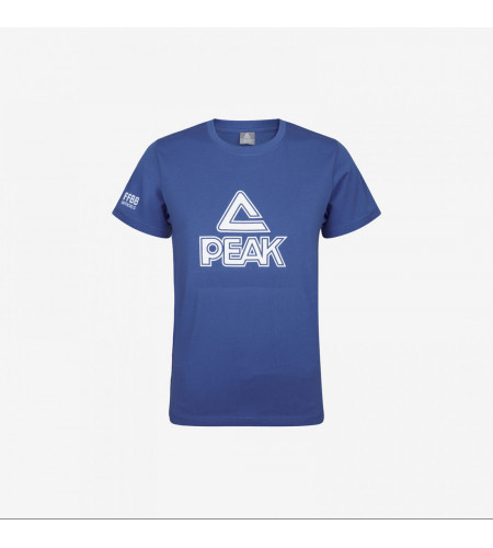 T-Shirt coton OFFICIELS PEAK gros logo Bleu