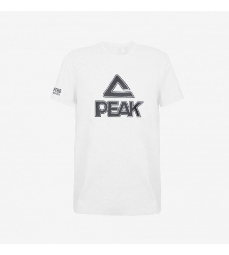 T-Shirt coton OFFICIELS PEAK gros logo Blanc