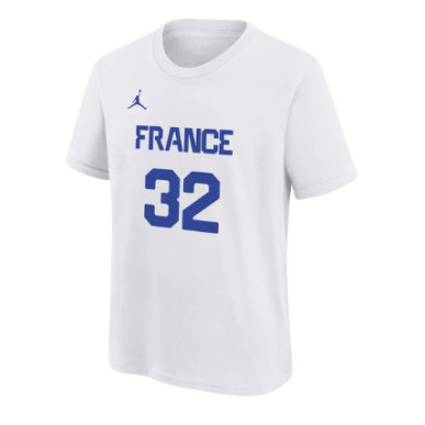 T-SHIRT BLANC FRANCE 32 KIDS JORDAN X FFBB