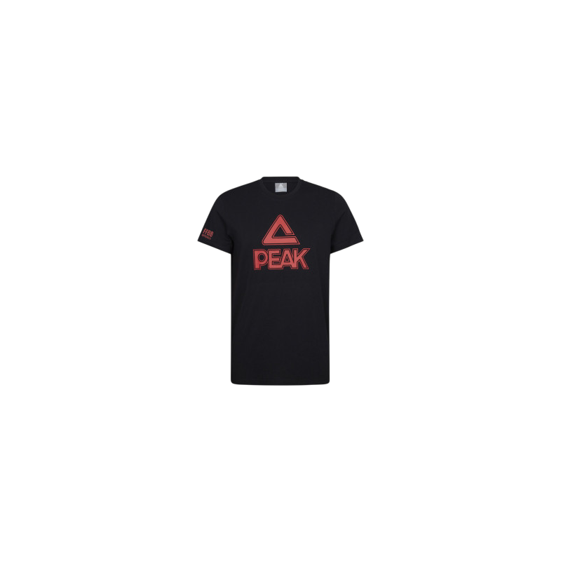 T-Shirt coton OFFICIELS PEAK gros logo Noir