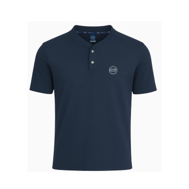 POLO SANS COL BLEU HOMME