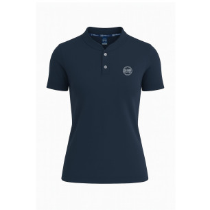 POLO SANS COL BLEU FEMME