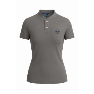 POLO SANS COL GRIS FEMME