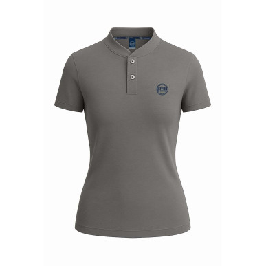 POLO SANS COL GRIS FEMME