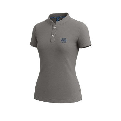 POLO SANS COL GRIS FEMME