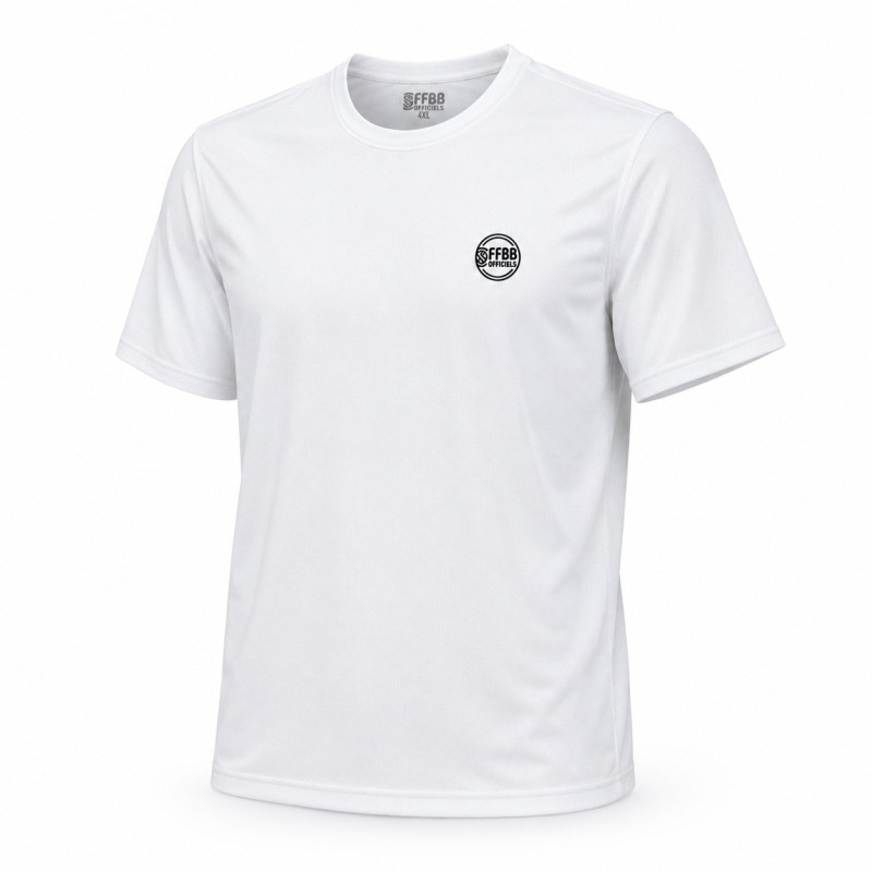 T-SHIRT TECHNIQUE OFFICIELS BLANC