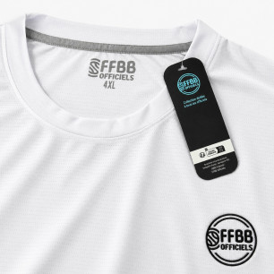 T-SHIRT TECHNIQUE OFFICIELS BLANC