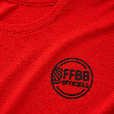 T-SHIRT TECHNIQUE OFFICIELS ROUGE